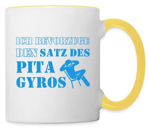 Ich bevorzuge des Satz des Pita Gyros Tasse