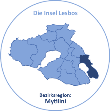 mytilini lesbos karte regionen
