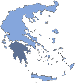griechenland karte region peloponnes