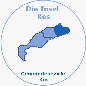kos region kos regionen karte
