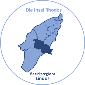 lindos rhodos regionen karte