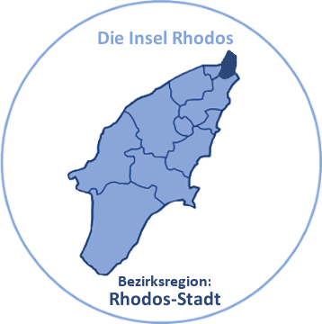 rhodos stadt rhodos regionen karte