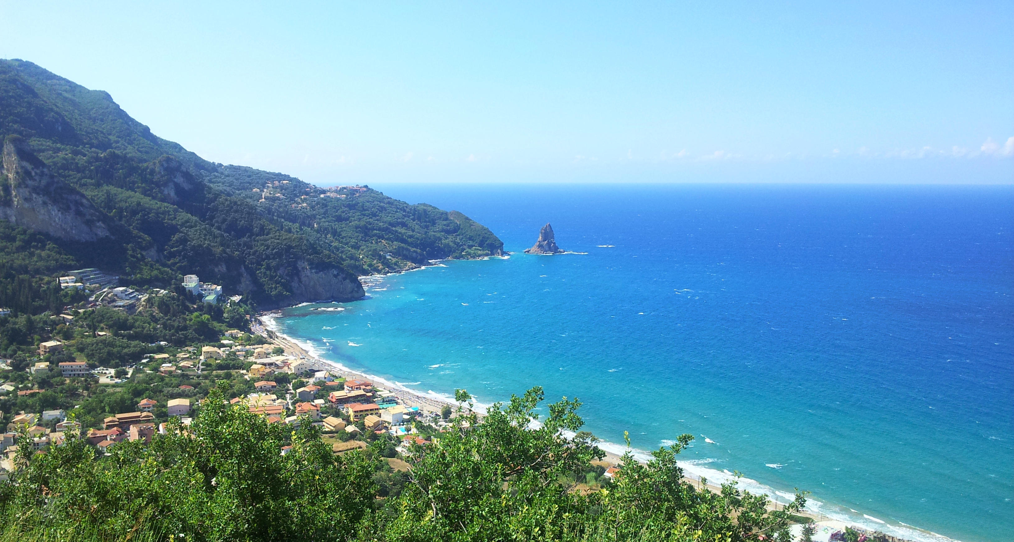agios gordios auf corfu und der strand