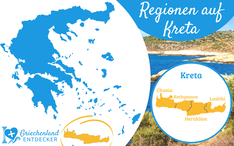 kreta regionen karte griechenland