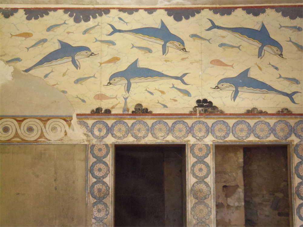 knossos delfine wandmalerei fresko